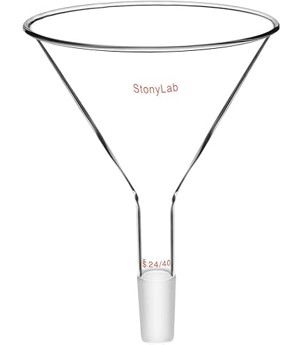stonylab Drukvereffening Afgestudeerd Toevoeging Trechter, Borosilicaatglas Vallende Trechter 24/40 Gewricht 500 ml met PTFE Afsluitkraan voor Laboratorium