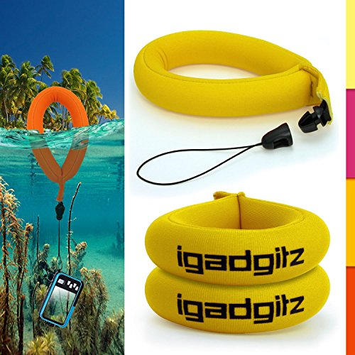 gadgitz 2 Pack Jaune Dragonne Poignet   tanche Mousse Flottante pour Nikon Coolpix AW110  AW100   S31 Appareil Photos