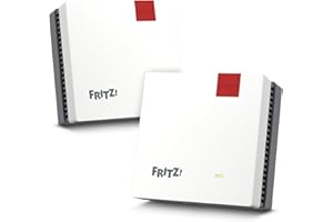 ‎FRITZ! Fritz!Mesh Set 1600 2er-Set (2X Fritz!Repeater, ideal für Internetrouter oder Glasfasermodem (ONT), WLAN-Abdeckung für 3-5 Räume, Wi-Fi 6 mit bis zu 3.000 MBit/s, deutschsprachige Version)