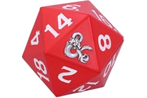 Nemesis Now Dungeons & Dragons D20 Dice Storage Box, 13.5cm, Resin, Red, Officially Licensed D&D Merchandise, D20 20 Sided Dice Box, Cast in the Finest Resin, Expertly Hand-Painted