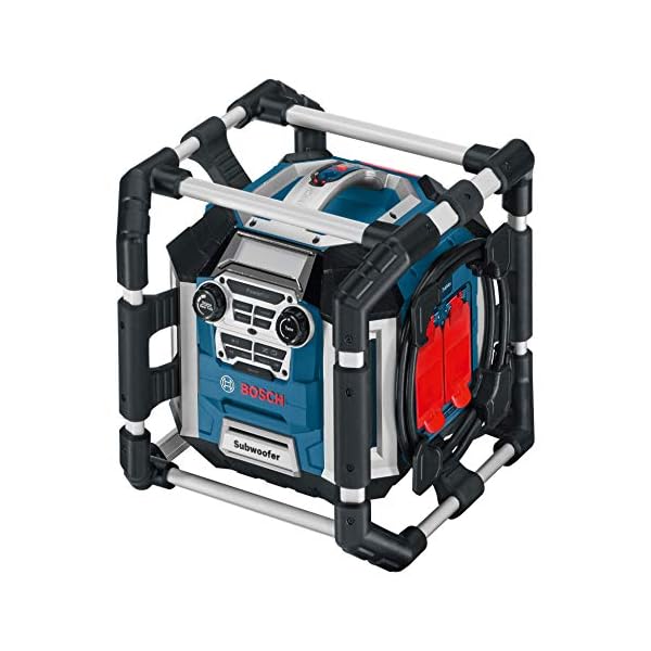 Bosch Professional Akku Baustellenradio GML 50 (USB, Aux-In, integrierter Akkulader, 14,4 - 18 Volt, 50 Watt)