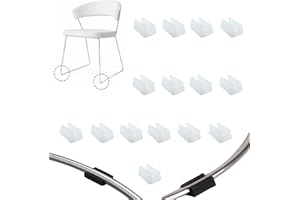 Zaky 15 unidades de deslizadores para sillas de diámetro de 5-7 mm, Silencer, para tubos redondos, color blanco (6 mm)