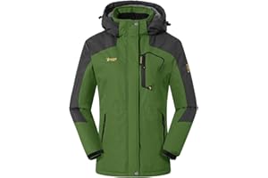 donhobo Damen Jacken Fleecejacke Winterjacke Wasserdicht Atmungsaktiv Verdickt Warm Winddicht Softshelljacke Outdoor Funktionsjacke mit Abnehmbare Kapuzen