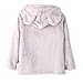 WangsCanis Baby Fleece Zip Hoodie Hat with Ear Sweatshirt Cat Face Embroidery 3-4 Year