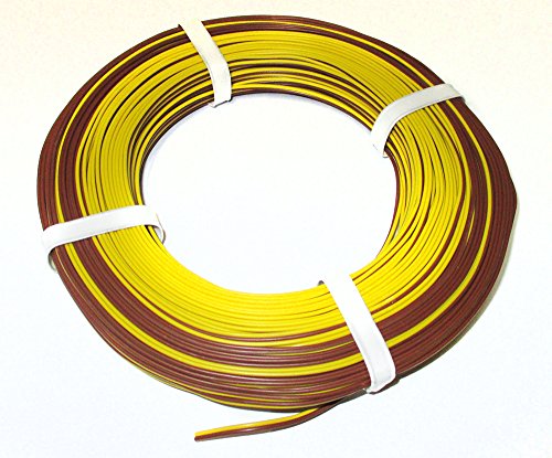 Preisvergleich Produktbild Zwillingslitze braun / gelb, 50m Ring, Litze 0,14mm²