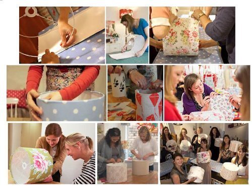 Bausatz zur Herstellung von Lampenschirmen, für Hängeleuchten oder Tischlampen, 30 cm.Heimwerker-Zubehör - 2