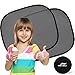 Produktbild Sonnenschutz Auto Baby (2 Stück) - Sonnenblende Auto mit UV Schutz für Kinder, Hund im Rücksitz - Einfache und schnelle Anbringung an den Seitenfenster ohne Saugnapf - Sonnenschutz ist dank universale Große für die meisten PKW Seitenscheiben passgenau