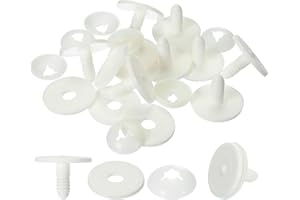 PATIKIL 45mm Puppen-Gelenke, 10er Set Kunststoff Abnehmbare Tier-Gelenkverbinder Engage Bolt für Bärenweiche Glieder Herstellung Kopfgelenke DIY Handwerk Zubehör, Weiß