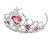 Sourcingmap Woman Party Heart Round Rhinestone Crown Headband Hair Band, Red