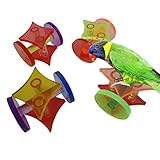 Color: Al azar FLAMEER Juguete Interactivo de Loros Balancín para Periquitos Tortolitos Conure Pequeños