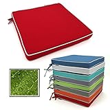 heimtexland ® Outdoor Stuhlkissen 40x40x4 Garten Stuhlpolster Lotus Effekt Sitzkissen Rot Typ551 heimtexland ® Outdoor Stuhlkissen 40x40x4 Garten Stuhlpolster Lotus Effekt Sitzkissen Rot Typ551