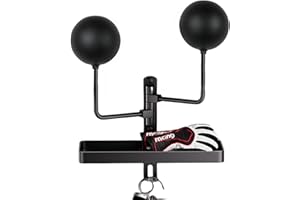 Tomalithic Soporte Pared de Casco para Moto, Perchero para Casco Moto de Rotación 180°, Accesorios de Moto Soporte Cascos con Ganchos, doble bola, él para Cascos de Motocicleta, Chaquetas, Sombreros