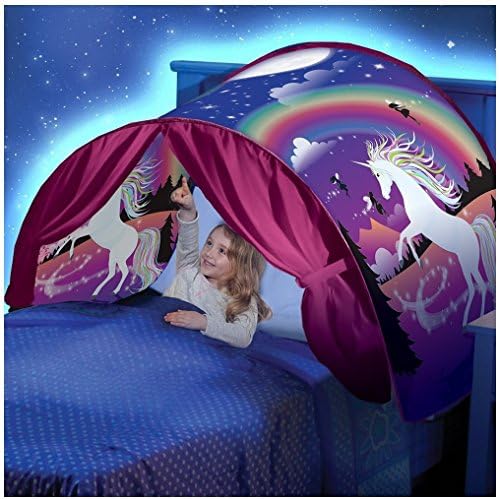 Dream Tent Bed Tent Playhouse Kids Play Tent For Boy Girls Pop Up Bed Tent Fun Plays Christmas &amp; Birthday Great Gifts for Children (Unicorn Fantasy)