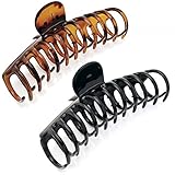 Amber Jewellery Large Hair Claw Clip Clamp Hair Accessory - 13cm - Black Or Brown
