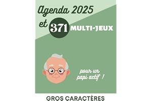 Agenda et multi-jeux pour seniors : sudoku, mots mêlés, labyrinthes et faits historiques de ces 70 dernières années en gros caractères pour papi