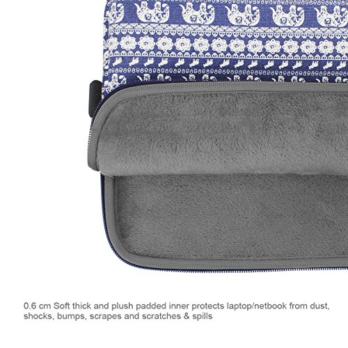 Arvok 13 13 3 14 Zoll Elefant Blau Notebooktasche Laptoptasche Wasserfest Canvas-Gewebe Laptop Schutzh  lle Bunte Muster Mit Extra-Tasche Ultrabook  N