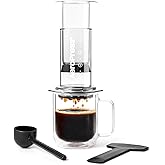 AeroPress Clear Coffee Press - All-in-One French Press, Pour-Over & Espresso Style Manual Brewer, 2 Min Brew for Less Bittern