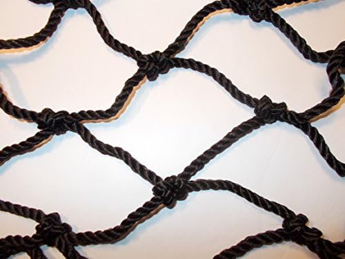 MIXTRADER Netting 70x70x4mm Cargo Pond Pool Child Safety Bird Protector Cover Horse Feeder (3m x 3m, black)