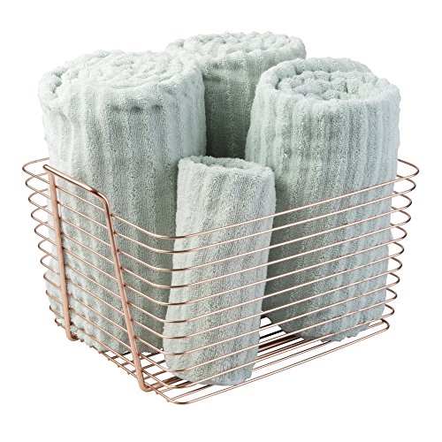 InterDesign 93329EU Classico Drahtkorb, Aufbewahrung für Küche, Bad, Schrank, Schlafzimmer, Baby, Groß, kupfer - 2