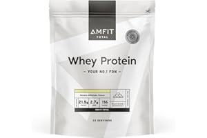 ‎AMFIT NUTRITION Amazon-Marke: Amfit Nutrition TOTAL Whey Protein Pulver, Geschmacksrichtung: Bananen-Milchshake, 33 portions, 1 kg (1er Pack)