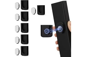 FIDWALL Magnetic Remote Control Holder Wall Mount, Innovative Slot Design for Effortless Organization of Home, Office, and School Supplies - Organize and Fix Remotes with Ease (Black, 6 pack)