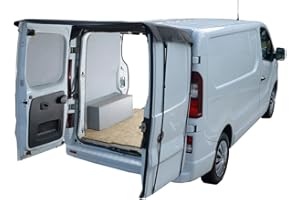 UK Custom Covers BDC507AD2 Auvent arrière en toile sur mesure pour véhicules utilitaires - Noir