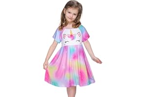 Beinou Camicia da Notte Bambina Unicorno Principessa Abbigliamento da Notte Manica Corta Ragazze 3-9 Anni