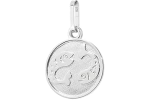 NKlaus Sternzeichen 925 Sterlingsilber Silber Ø 12mm Ketten Anhänger Horoskop