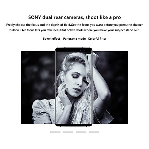 M-HORSE Pure 1 Vollbild 3GB RAM 32GB ROM 5.7 Zoll 4G Handy Smartphone 4380mAh Fingerabdruck Dual Rear Kamera Dual SIM - Blau