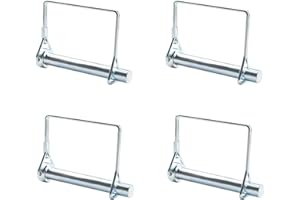 INCREWAY 4pcs Wire Lock Pin, 5/16" Heavy Duty Safety Coupler Shaft Locking Pin Hitch PTO Pin Round Loop Wire Lock Trailers Pin for Farm Lawn Garden