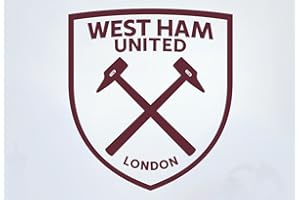 Beautiful Game Official West Ham United Football Club One Colour Crest Wall Sticker (60cm, Burgundy)