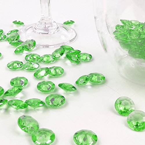 Deko-Diamanten 12 mm grün 100 Stück - Streudeko Deko Steine Kristalle Diamanten