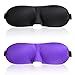 Produktbild Eye Soft Sleep Masken 3D Augenbinde für Reise Nap Nacht Schlaf 23 cm x 9 cm Stoff Eyeshades verstellbar Gurt Eye Abdeckungen von Renge, 2 Pack (schwarz und lila)