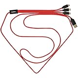 Multi USB Ladekabel LinkOn 2m/6,6ft Universal Adapter Schnelle Ladekabel 3 in 1 Nylon Geflochten,USB Type C,Micro USB und Lightning Steckverbinder, Robust, Strapazierfähig, Langlebig, Lange, für Samsung,Android,Apple iPhone 5,5s,5c,6,6s,7(Rot)