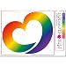 Produktbild pinkelephant Aufkleber - Rainbow Collection 26 - Herz - heart - 23 cm x 19 cm - Laptop Sticker Regenbogen