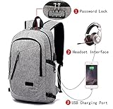 Lmeison Laptop-Rucksack mit USB-Ladeanschluss und...
