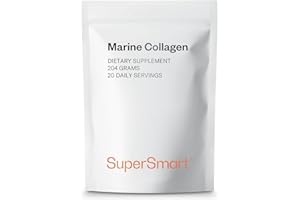 Collagène Marin Type I (Hydrolysé) - Breveté - Pur et Concentré - Contribue à la Bonne Santé de la Peau, Cheveux et Ongles - Sans Gluten - Supersmart