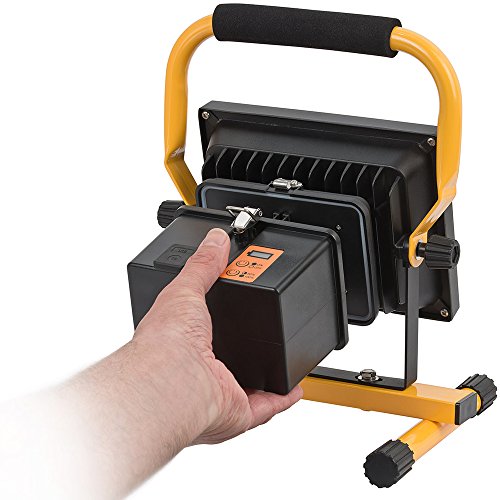 Brennenstuhl Mobile Akku Chip-LED-Leuchte / LED Strahler Akku (Außenleuchte 30 Watt, Baustrahler IP54, Fluter Tageslicht) Farbe: schwarz/gelb - 3