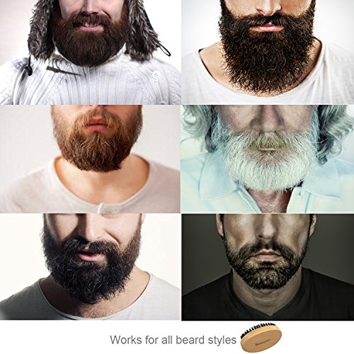 Becoyou Bartbürste mit Wildschweinborsten Hochwertiges Bartpflege für die Pflege und das Styling eines Bartes - 9