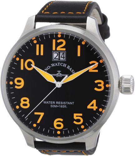 Zeno Watch Basel Herren-Armbanduhr XL Quarz Analog Leder 6221Q-a15 Zeno Watch Basel Herren-Armbanduhr XL Quarz Analog Leder 6221Q-a15