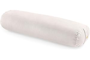Lotuscrafts yoga bolster for Yin Yoga - Yoga tarpaulin with kapok filling - Washable Cotton Cover - Large Yoga Pillow for Restoration Yoga