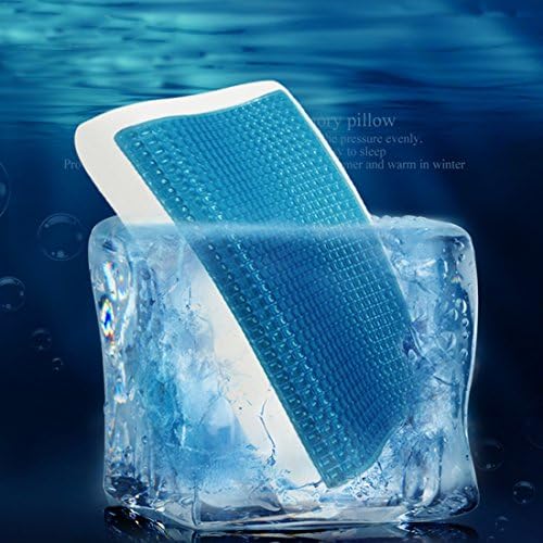 Noyoke Gel Memory Foam Pillow –  – Warm in Winter Cool in Summer – Orthopedic Neck Pain Cushion, Weiß, 50x30x10-7 cm