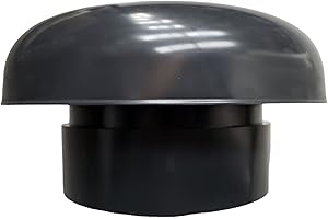 OUTILE Cappuccio di ventilazione PVC Ø 100 mm ardesia con zanzariera