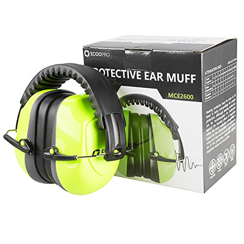ECOOPRO Gehörschutz, Kapselgehörschützer mit verstellbarem Stirnband, gepolsterte Ohrkissen, faltbare und leichte Geräusche, die Ohrenschützer für Schieß-, Bau-, Lese- und Werftarbeiten abbrechen - 8