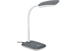 RL LIVE YOUR LIGHT Reality Leuchten R52431187 Boa A+, lampa biurkowa LED, akryl, 3,5 W, zintegrowana, kolor tytanowy, 25 x 11 x 36 cm