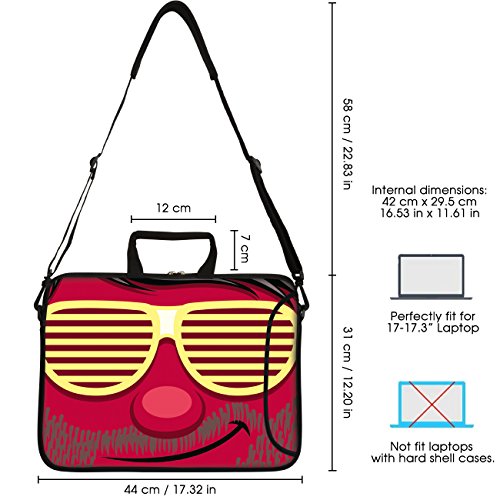 Sidorenko 17-17 3 Zoll Laptoptasche   Laptop Umh  ngetasche  Stilvolle Designer - Computer - Notebook-Schultertasche aus Neopren Schmutz- und Wasserab