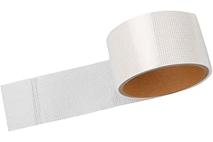 Rumyve Fly Screen Mosquito Net Repair Tape,5cmx2m Window Screen Repair Kit,Insect Mesh Replacement Sturdy Polyester Mesh to Prevent Tearing Without Blocking Vision(White)