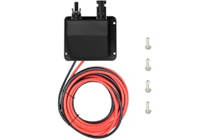 Dachdurchführung Solar Doppel Kabeldurchführung Gehäuse mit 3m 6mm² Kupferkabel und Solarpanel Steckverbinder, Kabeldurchführung Anschlussdose für Wohnmobil, Boote, PV-anlage und Camper