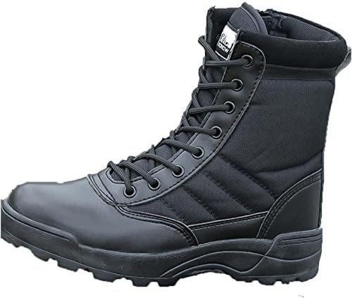 WZG Men's outdoor army US military special forces field boots for the training of combat boots boots high boots sandals to help men and women , black , 40