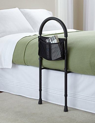 Bedside Handrail Older Pregnant Woman Fencen Guardrail Off-bed Assistance Black With Legs